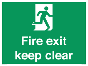 Fire exit keep clear